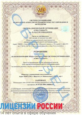 Образец разрешение Бердск Сертификат ISO 50001